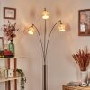 Cavaca Lampadaire Nickel mat, Noir, 3 lumières