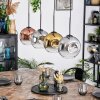 Ripoll Suspension, Boule lumineuse, Suspension Or, Clair, Cuivré, Fumé, 4 lumières