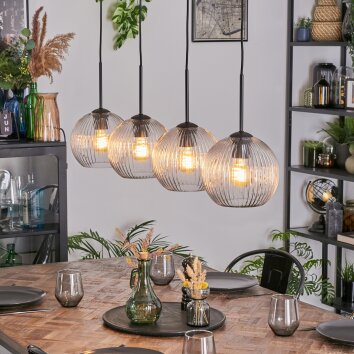 Koyoto Suspension, Boule lumineuse, Suspension Clair, 4 lumières
