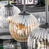 Ripoll Suspension, Boule lumineuse, Suspension Ambre, Clair, Fumé, 4 lumières
