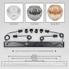 Ripoll Suspension, Boule lumineuse, Suspension Ambre, Clair, Fumé, 4 lumières
