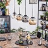 Ripoll Suspension, Boule lumineuse, Suspension Ambre, Clair, Fumé, 4 lumières