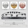 Ripoll Suspension, Boule lumineuse, Suspension Or, Clair, Cuivré, Fumé, 4 lumières