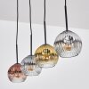 Ripoll Suspension, Boule lumineuse, Suspension Or, Clair, Cuivré, Fumé, 4 lumières