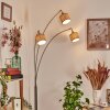 Bongal Lampadaire Nickel mat, Noir, 3 lumières