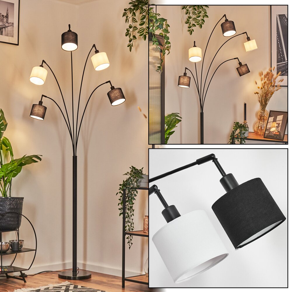 Bassagoda Lampadaire Noir, 5 lumières main product photo