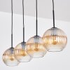Koyoto Suspension, Boule lumineuse, Suspension Ambre, Clair, 4 lumières