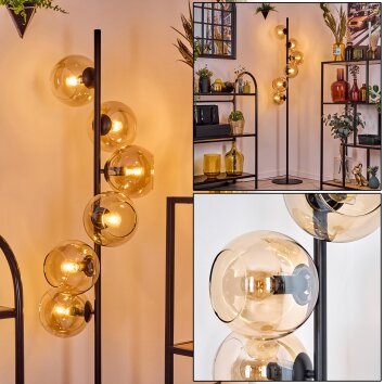 Koyoto Lampadaire Ambre, 6 lumières