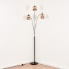 Ramila Lampadaire Chrome, Noir, 3 lumières