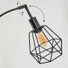 Yaak Lampadaire Chrome, Noir, 5 lumières
