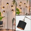 Alsen Lampadaire Nickel mat, Noir, 5 lumières