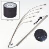 Bassagoda Lampadaire Nickel mat, Noir, 5 lumières
