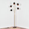 Alsen Lampadaire Laiton, Noir, 5 lumières