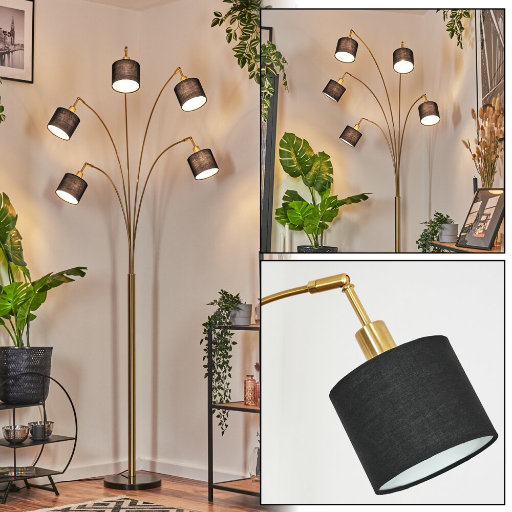 Bassagoda Lampadaire Laiton, Noir, 5 lumières main product photo