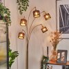 Cando Lampadaire Laiton, Noir, 5 lumières
