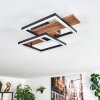 Narangera Plafonnier LED Brun, Couleur bois, Noir, 1 lumière