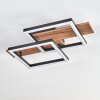 Narangera Plafonnier LED Brun, Couleur bois, Noir, 1 lumière