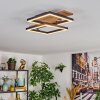 Narangera Plafonnier LED Brun, Couleur bois, Noir, 1 lumière