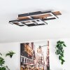 Narangera Plafonnier LED Brun, Couleur bois, Noir, 1 lumière