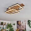 Narangera Plafonnier LED Brun, Couleur bois, Noir, 1 lumière