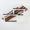 Ellekilde Plafonnier LED Brun, Couleur bois, Noir, 2 lumières