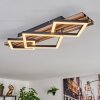 Ellekilde Plafonnier LED Brun, Couleur bois, Noir, 2 lumières