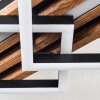 Ellekilde Plafonnier LED Brun, Couleur bois, Noir, 2 lumières