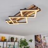 Ellekilde Plafonnier LED Brun, Couleur bois, Noir, 2 lumières