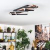 Ellekilde Plafonnier LED Brun, Couleur bois, Noir, 2 lumières