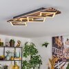 Ellekilde Plafonnier LED Brun, Couleur bois, Noir, 2 lumières