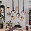 Gastor Suspension, Boule lumineuse, Suspension Ambre, Clair, Fumé, 8 lumières