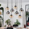 Gastor Suspension, Boule lumineuse, Suspension Ambre, Clair, Fumé, 8 lumières