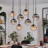 Gastor Suspension, Boule lumineuse, Suspension Ambre, Clair, Fumé, 8 lumières