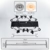 Gastor Suspension, Boule lumineuse, Suspension Ambre, Clair, Fumé, 8 lumières
