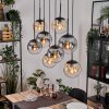 Gastor Suspension, Boule lumineuse, Suspension Ambre, Clair, Fumé, 8 lumières