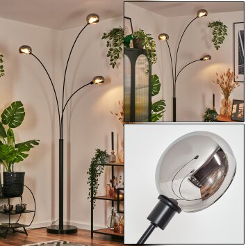 Nikkala Lampadaire Noir, 3 lumières