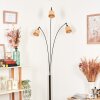 Lindberg Lampadaire Chrome, Noir, 3 lumières