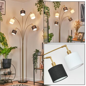 Bassagoda Lampadaire Laiton, Noir, 5 lumières Bassagoda Lampadaire Laiton, Noir, 5 lumières