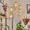 Chellas Lampadaire Laiton, Noir, 5 lumières