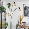 Codecreo Lampadaire Noir, 3 lumières