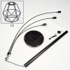 Yaak Lampadaire Noir, 3 lumières
