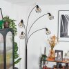 Yaak Lampadaire Chrome, Noir, 5 lumières