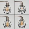 Yaak Lampadaire Nickel mat, Noir, 5 lumières