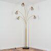 Yaak Lampadaire Laiton, Noir, 5 lumières
