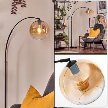 Koyoto Lampadaire Noir, 1 lumière