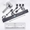Tador Suspension, Boule lumineuse, Suspension Noir, 3 lumières