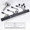 Tador Suspension, Boule lumineuse, Suspension Noir, 4 lumières