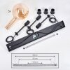 Tador Suspension, Boule lumineuse, Suspension Noir, 3 lumières
