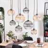 Koyoto Suspension, Boule lumineuse, Suspension Écru, Noir, 8 lumières
