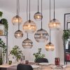 Koyoto Suspension, Boule lumineuse, Suspension Écru, Noir, 8 lumières